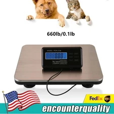 600LBS Heavy Duty Digital Industry Shipping Postal Platform Scale Vet Weigh