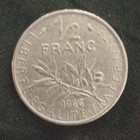France Semeuse Aluminum Coin Lot 1978 1 Franc & 1969 1/2 Franc — photo 4