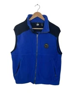 Marker Mens Full Zip Fleece Vest Polartec Blue Black Size Large
