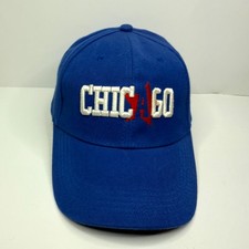 Chicago Illinois Hat Baseball Cap Blue Red Star Embroidered Strapback Men OSFA