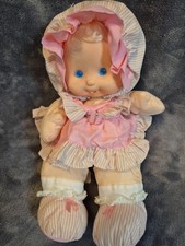 Vintage Puffalump Kids Fisher Price Plush Dress Up Baby Doll Striped Pink 1991