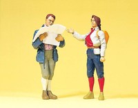 Preiser 63087 Stehende Wanderer,1:32 / Spur 1