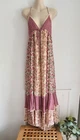 Zara Pink Floral Boho Chiffon Maxi Dress, Size S UK 8-10 New
