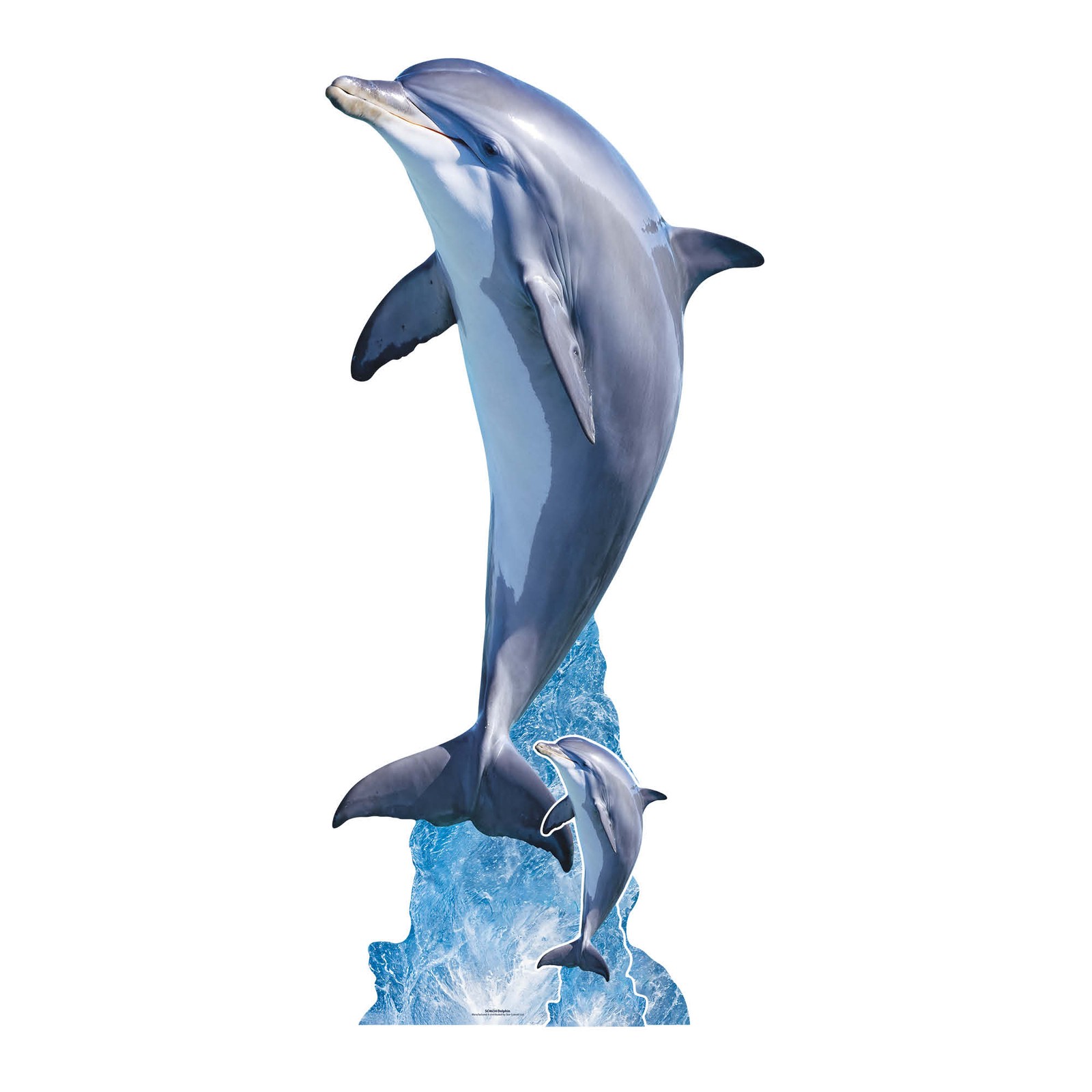Dolphin Leaping Cardboard Cutout with Free Mini Standee - Ocean Fish Theme