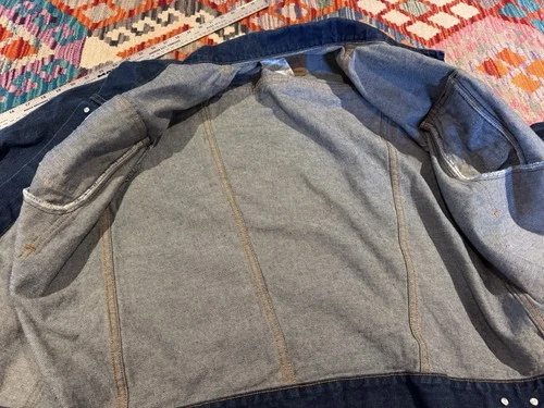 Wrangler Trucker Jacket Blue Denim Broken Twill Large Authentic Western image 8