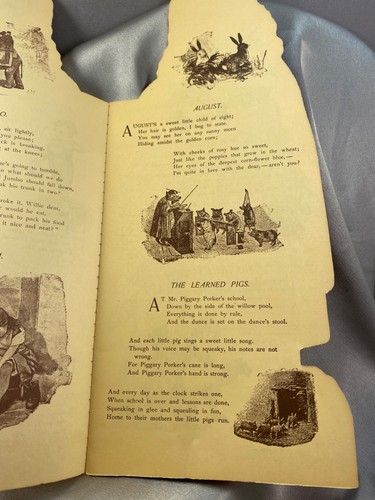 Paper Doll Book "Little Flower Girl" (6) Dolls Matching Childs Poetry 1940s VTG - Picture 13 of 16