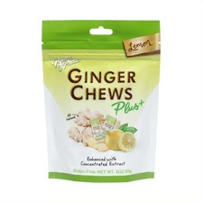 Prince Of Peace Ginger Chews Plus Lemon All Natural Individually Wrapped 3 Oz