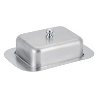 Butterdose Edelstahl KäSebrotbox Deckel Aufbewahrung KüChe 250G 18,8X12,8X6,7Cm