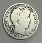 1895 Philadelphia Mint Silver Barber Half Dollar Good Details
