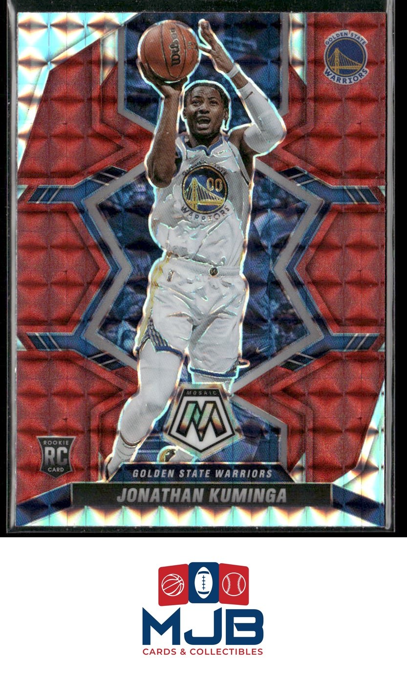 2021-22 Panini Mosaic Jonathan Kuminga Red Rookie #205 Golden State Warriors