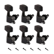 6R Inline Guitar Machine Heads String Tuning Pegs Tuners Keys Tuners Black