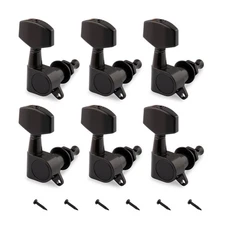 6R Inline Guitar Machine Heads String Tuning Pegs Tuners Keys Tuners Black