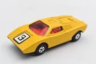 Matchbox MB27 Lamborghini Countach black base. purple Windows. Superfast Lesney