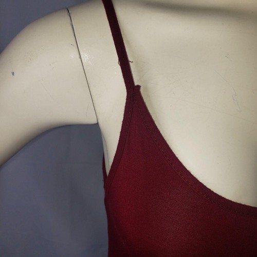 Fashion Nova tuta donna media bordeaux rosso spaghetti strap body pagliaccetto - Foto 3 di 7