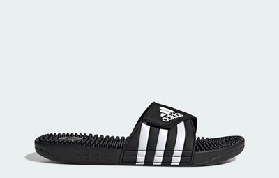 adidas Adissage Slides Men's Size 12 Core Black / Cloud White - New With Box