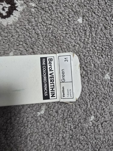 Vintage 70's Berol Verithin - 10 Coloured Pencils - Green No.31 Unused - Picture 4 of 5