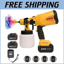 Lightweight 650W Cordless Paint Sprayer - Quick Detach and Easy Cleaning Design