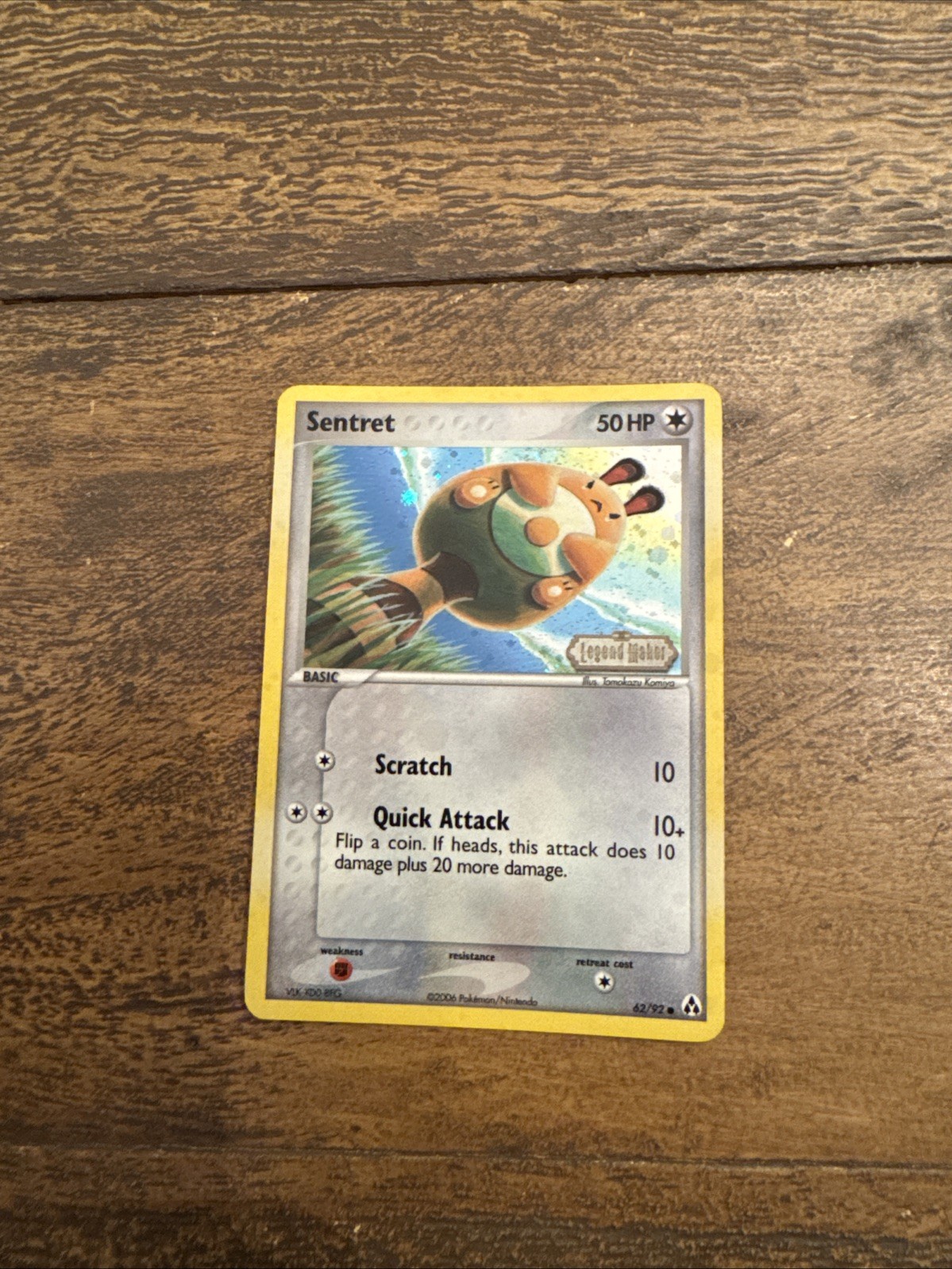 2006 Pokémon Ex Legend Maker - Sentret Reverse Holo - LP (62/92) Stamped 