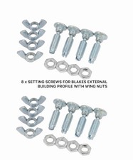 8pc Setting Screws For Blakes External Building Profile With Wing Nuts CT6255