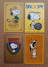 4 x Vintage Swap Playing Cards - Snoopy