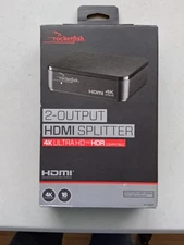 Rocketfish 2 output 4K Untra HD and HDR compatible HDMI Splitter