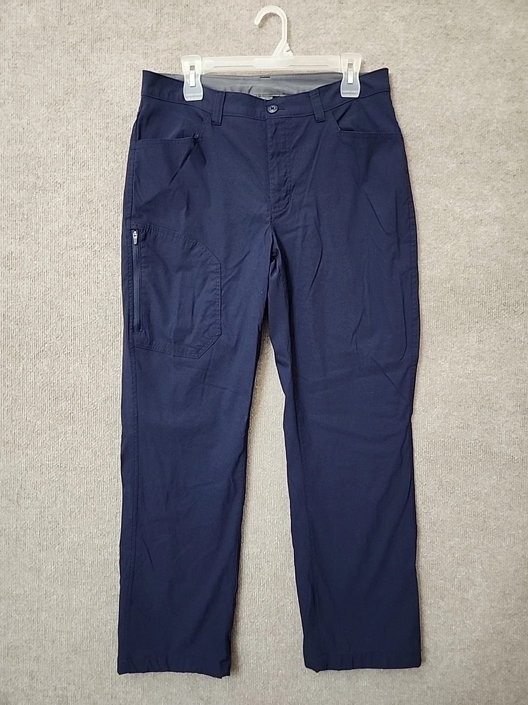 Eddie Bauer Fleece-Lined Tech Pants Mens 34x30 Blue Straight Fit Warm Hiking