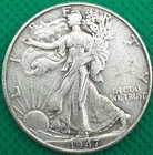 1947 Walking Liberty Half Dollar -90% Silver(324a)