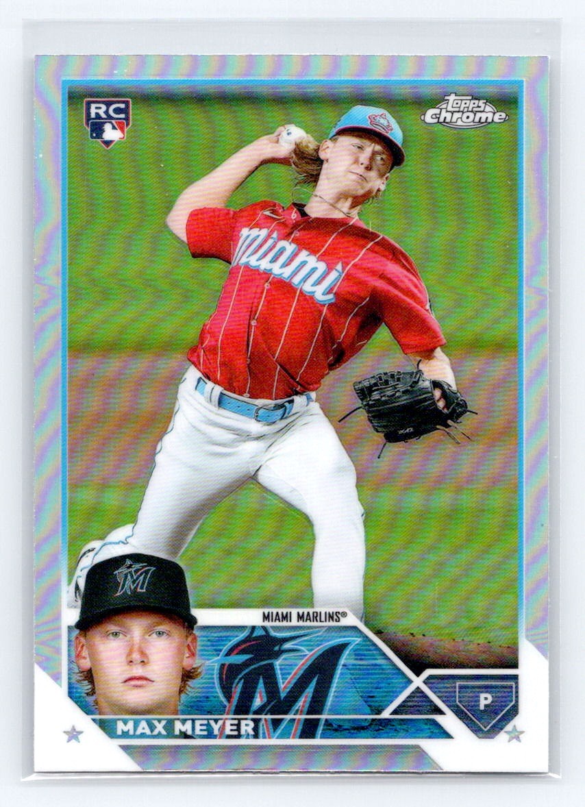 2023 Topps Chrome Refractor #104 Max Meyer Miami Marlins