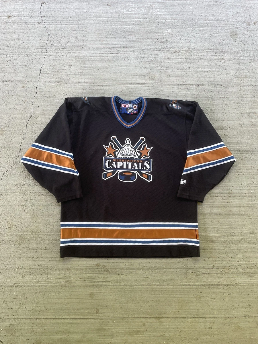 Maillot D'entraînement Ancien LNH Washington Capitals - CCM - Adulte Taille L - Jaune - Occasion
