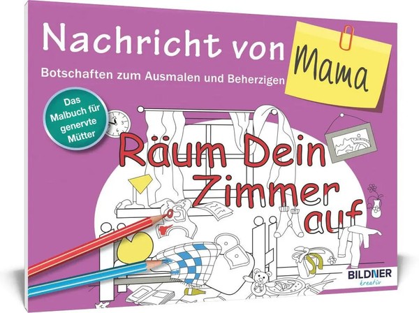Das Malbuch FüR Erwachsene: Nachricht Von Mama! | Taschenbuch | Kreativ | 64 S.-image