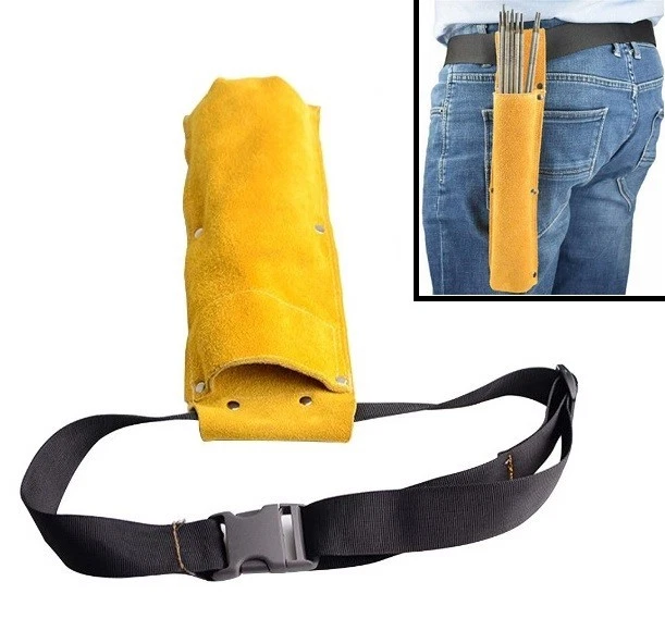 High Efficiency Welding Rod Storage Bag Cowhide Leather Tool Bag for Electrodes - Image 3 of 4