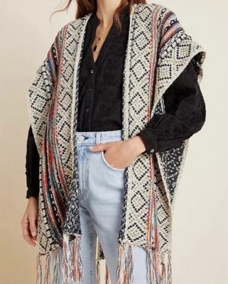 NWT Anthropologie Akemi & Kin Penolope Fringed Kimomo One Size
