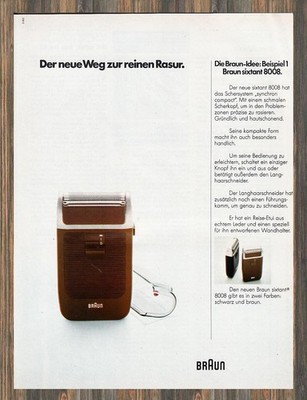 Braun sixtant 8008 - Reklame Werbeanzeige Original-Werbung 1973