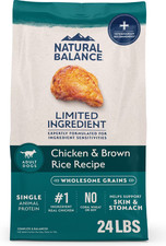 Natural Balance Limited Ingredient Chicken Brown Rice Recipe Dry Dog Food,24lb