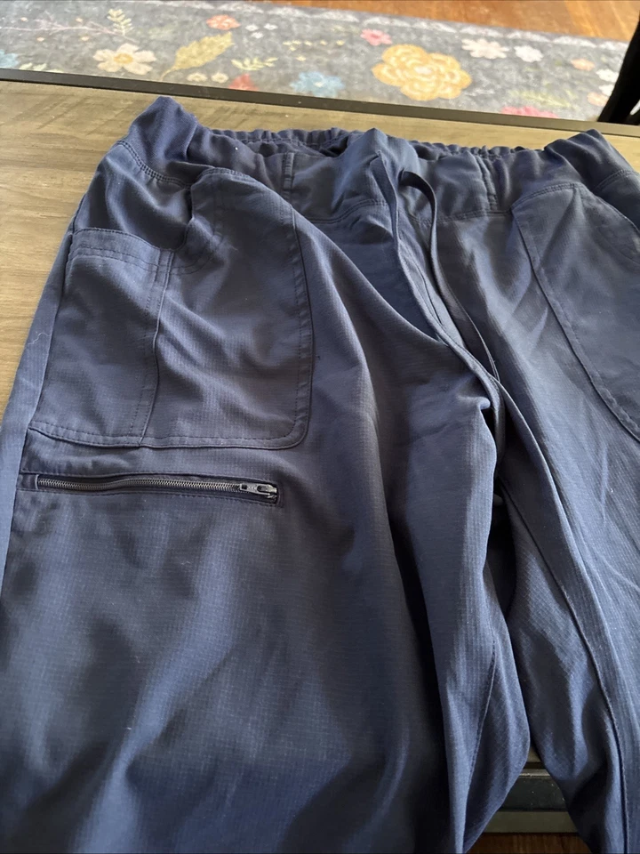 Pantalones Médicos Para Mujer Azul Marino Talla Grande Bolsillos para Jogger Foto 2 de 4