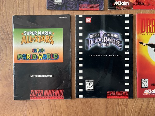 Gran Lote Super NES Super Nintendo Y N64 Videojuegos Manuales E Insertos ¡BONITO! - Imagen 6 de 18