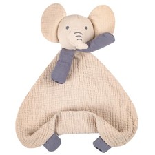 Muslin Baby Security Blanket: Soft Elephant Lovey for Self-Soothe