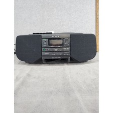 Sony CFD-S33 CD Radio Cassette-Corder Boombox Mega Bass Port Black Works