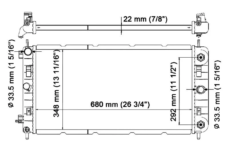 For Chevy Malibu 2004-2010 Reach Cooling 41-2727 Engine Coolant Radiator Foto 4 de 4