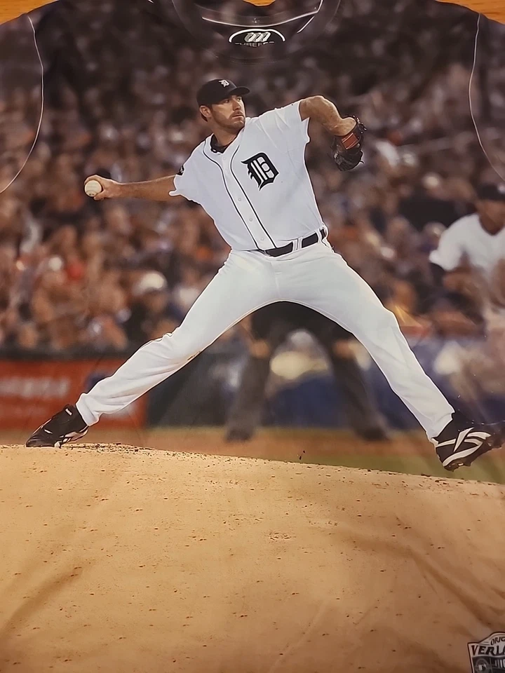 Detroit TIGERS Shirt Mens Extra Large White Baseball MLB Verlander Adult - Image 2 of 4