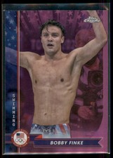 2024 Topps Chrome U.S. Olympics & Paralympic Bobby Finke Pink Refractors #75