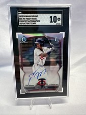 2023 BOWMAN CHROME PROSPECT AUTOGRAPHED REFRACTOR FREDY MICHEL /499 SGC 10