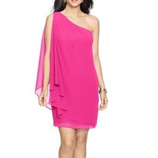 NWT Ralph Lauren Maison Pink Georgette Cape Dress 2