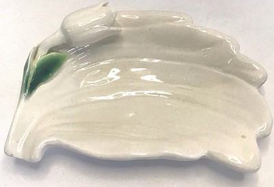 The Walter Hatches White Italian Trinket Dish With Tulip