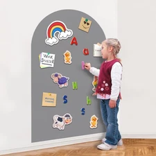 Magnetic Wall Decal Arch: 31" x 39" Magnetic Chalk Board Sticker -for Kids & ...