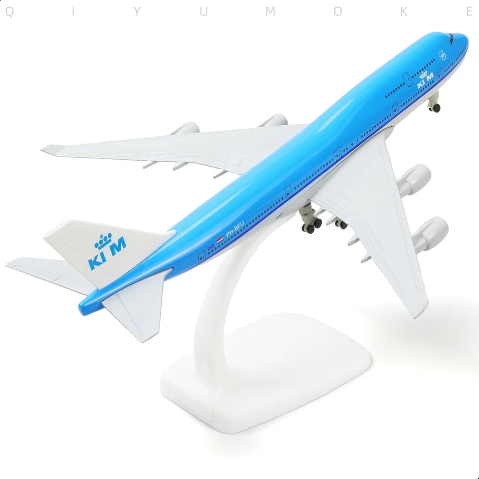 Boeing 747 1/300 - Modellino Di Aereo in Metallo Pressofuso Con Supporto, Displa - Immagine 4 di 4