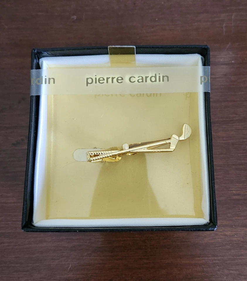 Pierre Cardin Tie Clip Gold Tone Golf Club Clip For Ties - Image 2 of 3