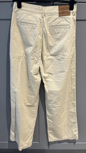 Pantalón chino Levis Crema Alto Suelto Pierna Ancha Calce Relajado W27 L30 - Imagen 4 de 7