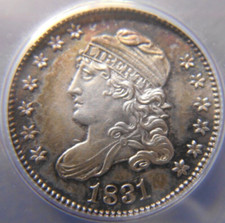 1831 Capped Bust Half Dime ANACS MS60 - Cleaned
