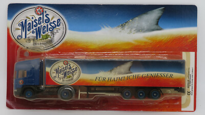 GRELL HO 1/87 SCANIA 124L 420 BEER MAISEL'S WEISSE SEMI TRAILER TRUCK IN BOX